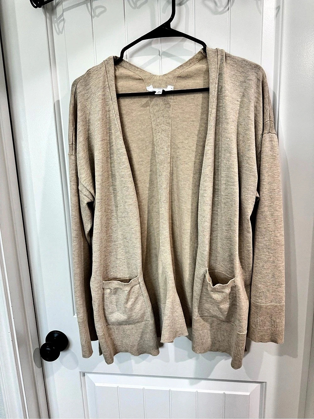 Time and Tru Women's Open Front Cardigan Sweater Brown XL
